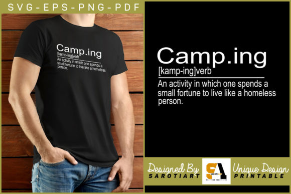 Camping Definition Funny T-shirt Design: An Embroidery Review