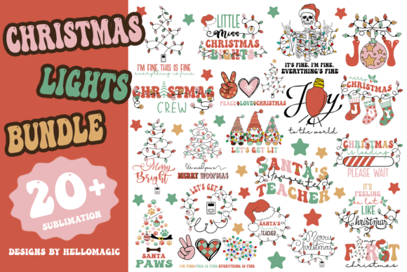 Christmas Lights SVG PNG Bundle Reviewed for Real Embroidery Use