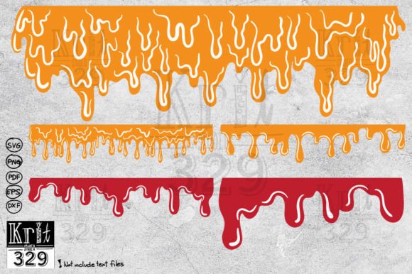 Honey Dripping SVG Blood Border SVG
